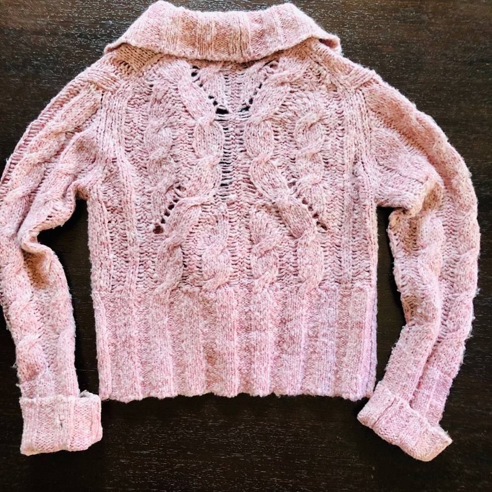 Free People Blush Knit Cropped Cardigan Sweater - Picture 5 of 8